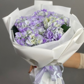 Букет из 5 фиолетовых гортензий в Красноармейске