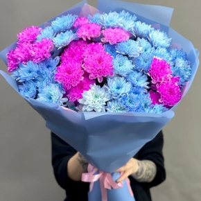 Букет "Матильда" из 15 кустовых хризантем в Красноармейске