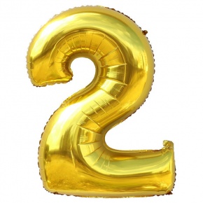 Шар гелиевый цифра 2 (40х102 см) в Красноармейске