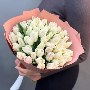 Букет из 49 белых тюльпанов в Красноармейске