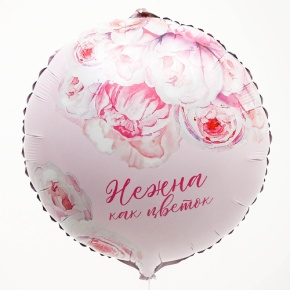Шар «Нежна как цветок» круг в Красноармейске