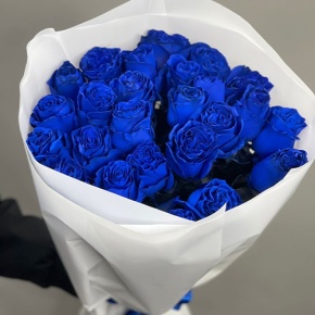 25 синих роз Эквадор (60 см) в Красноармейске