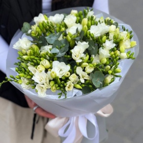 Букет из 51 белой фрезии в Красноармейске