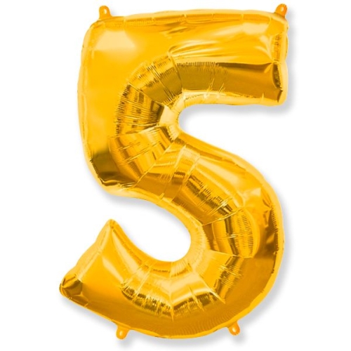 Шар гелиевый цифра 5 (40х102 см) в Красноармейске