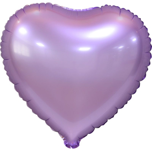 Сердце сиреневое фольгированный шар с гелием (45 см) в Красноармейске