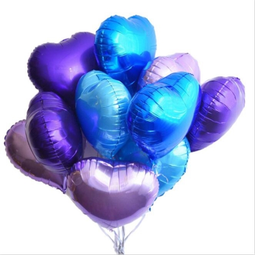 Сердце голубое фольгированный шар с гелием (45 см) в Красноармейске