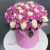 Композиция в шляпной коробке из 151 розы кения микс в Красноармейске Композиция в шляпной коробке из 151 розы кения микс в Красноармейске