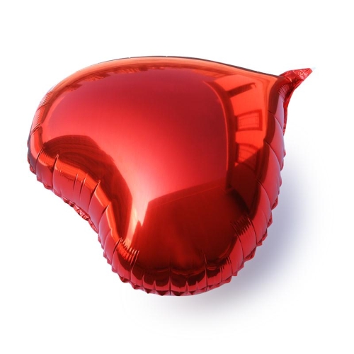 Сердце красное фольгированный шар с гелием (45 см) в Красноармейске