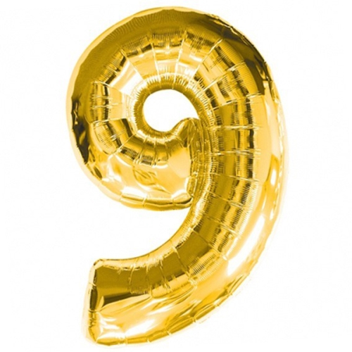 Шар гелиевый цифра 9 (40х102 см) в Красноармейске